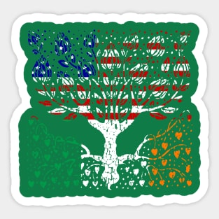 Irish Born American Grown Tree Sticker